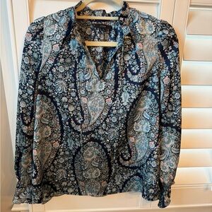 J. Crew Paisley Women's Top with String Tie